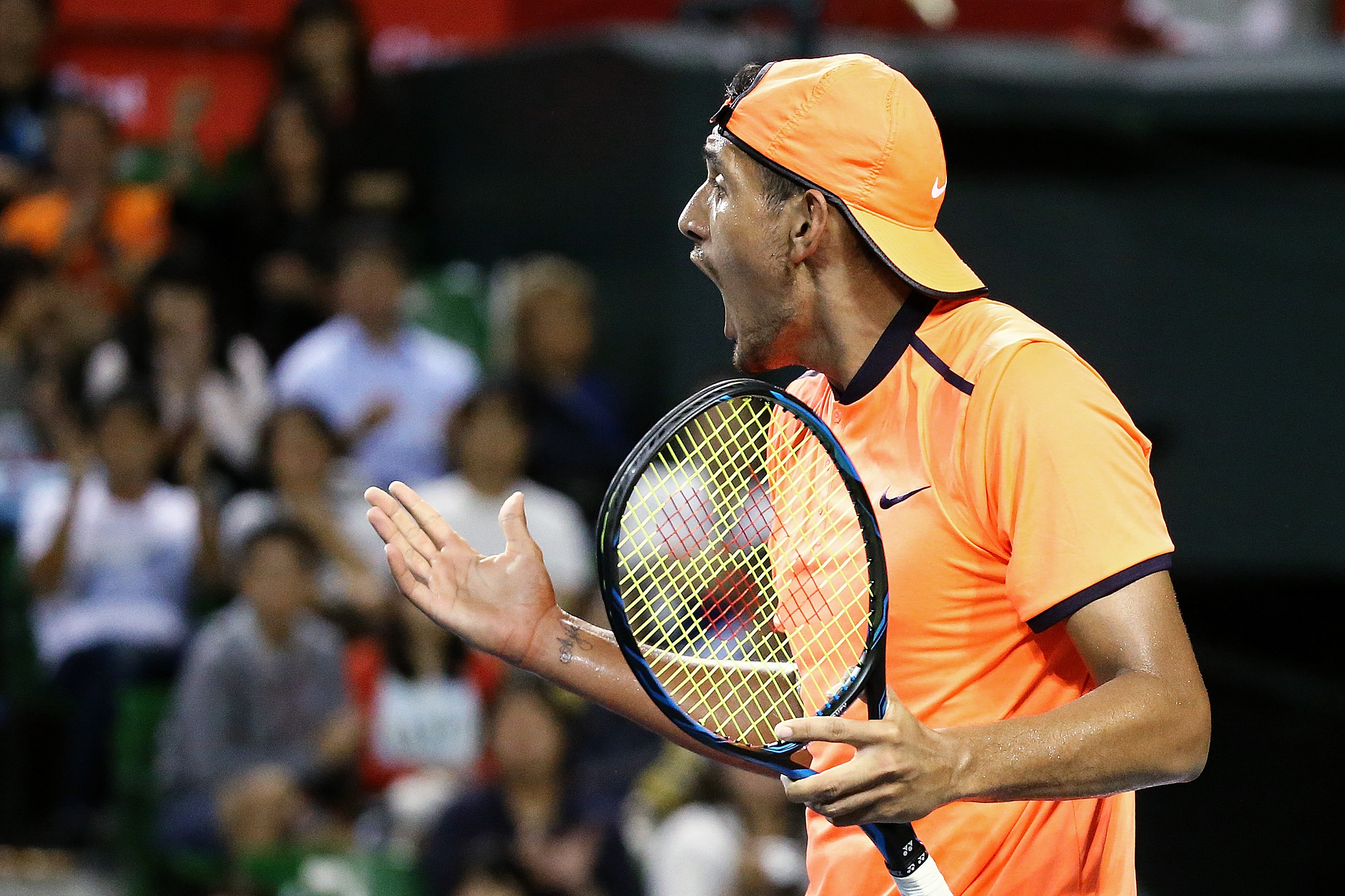 Sit down, shut up and watch - Kyrgios tells fan after unprofessional display at Shanghai Open