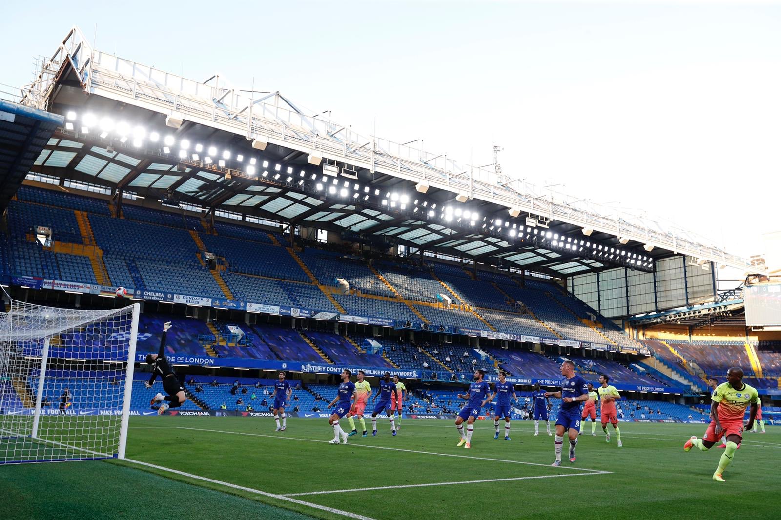 English Premier League matches are being played in front of empty stands