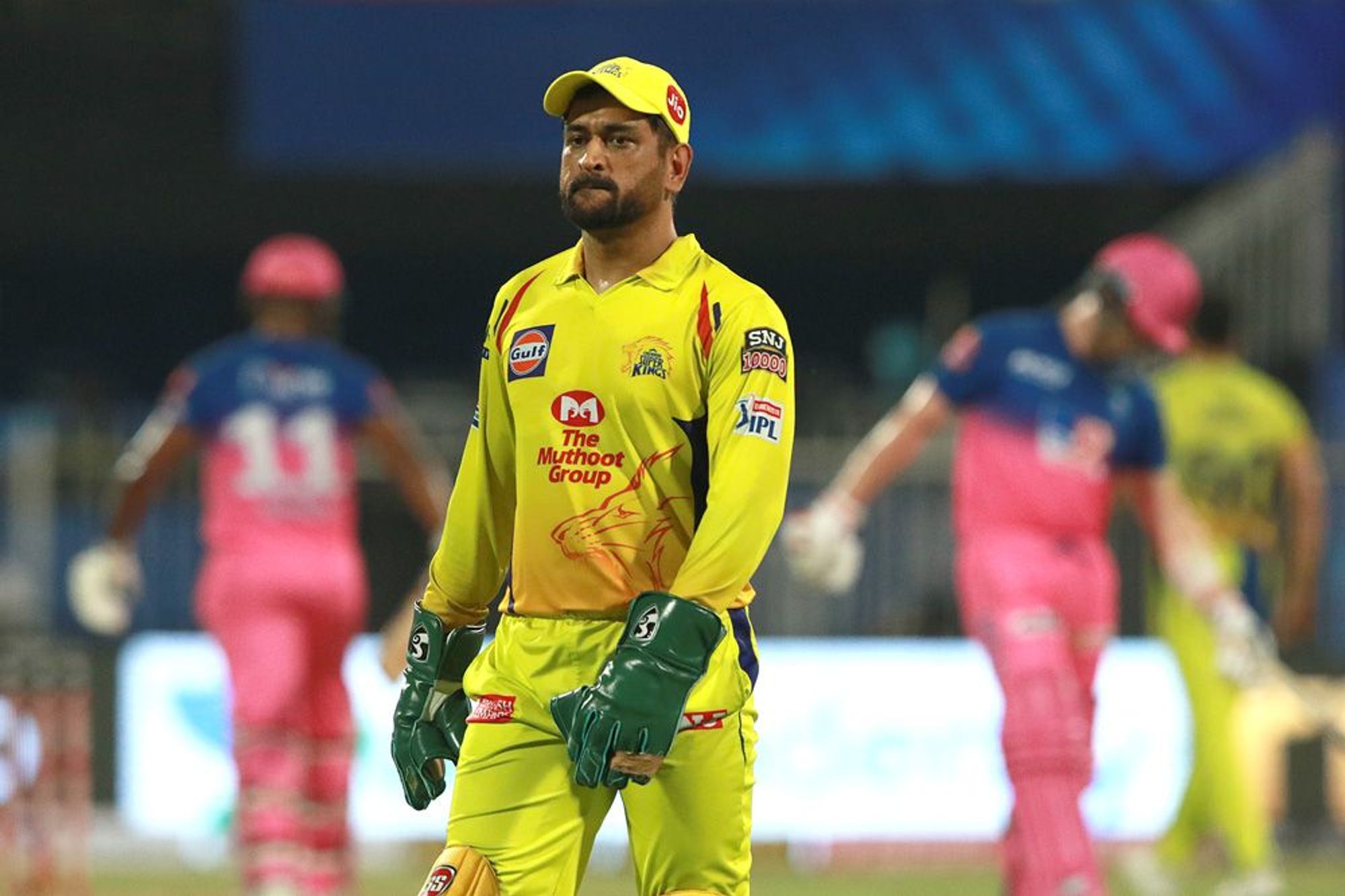 MS Dhoni in action during IPL 2021