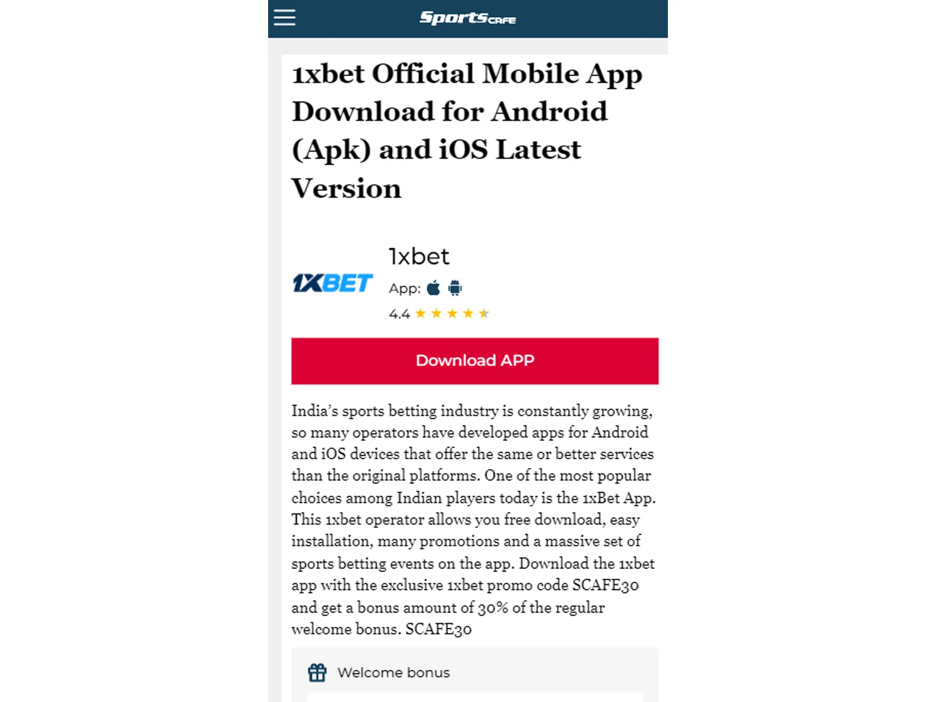 Visit the official 1xbet website using our link.