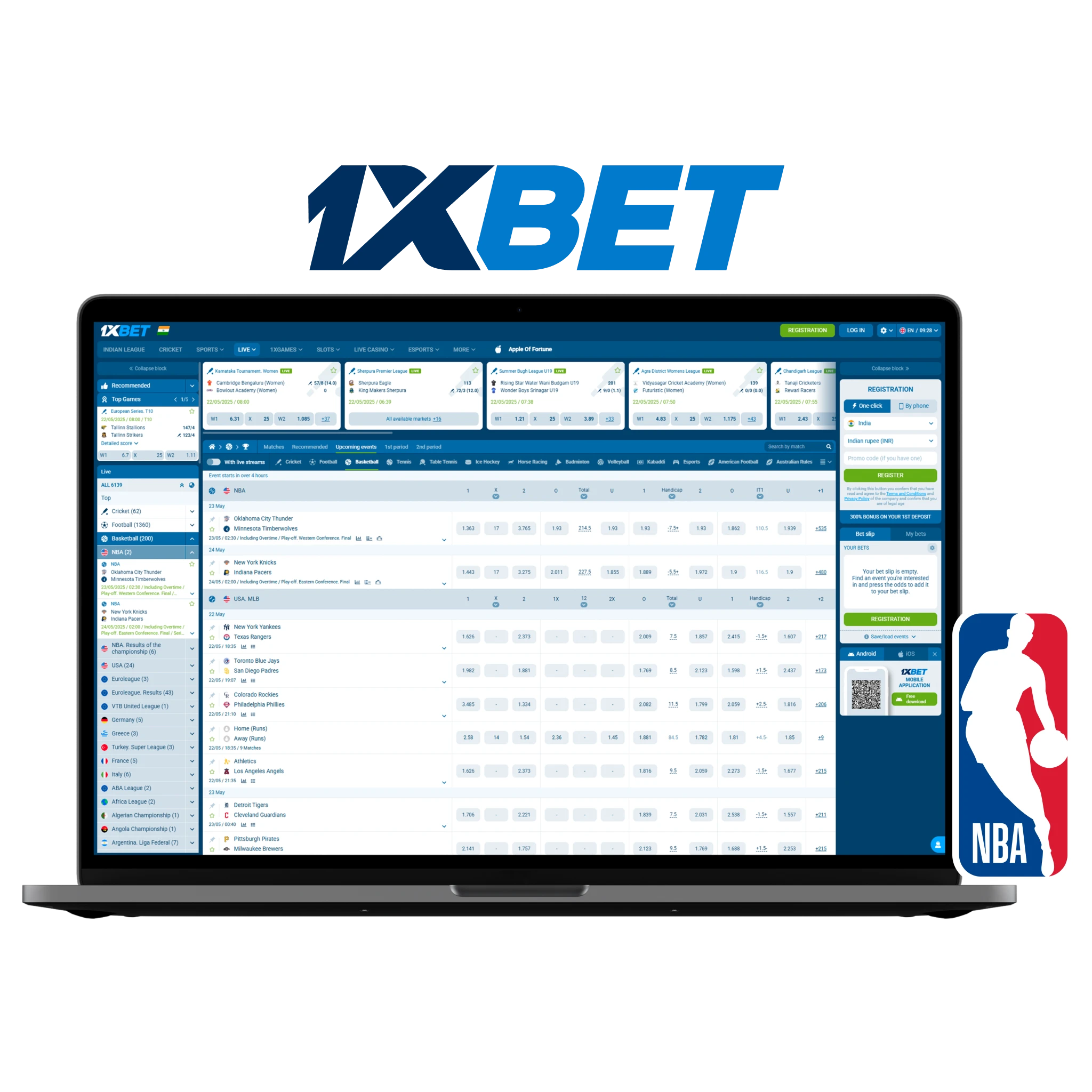 1xbet is legal and trusted bookmaker for sports betting in India.
