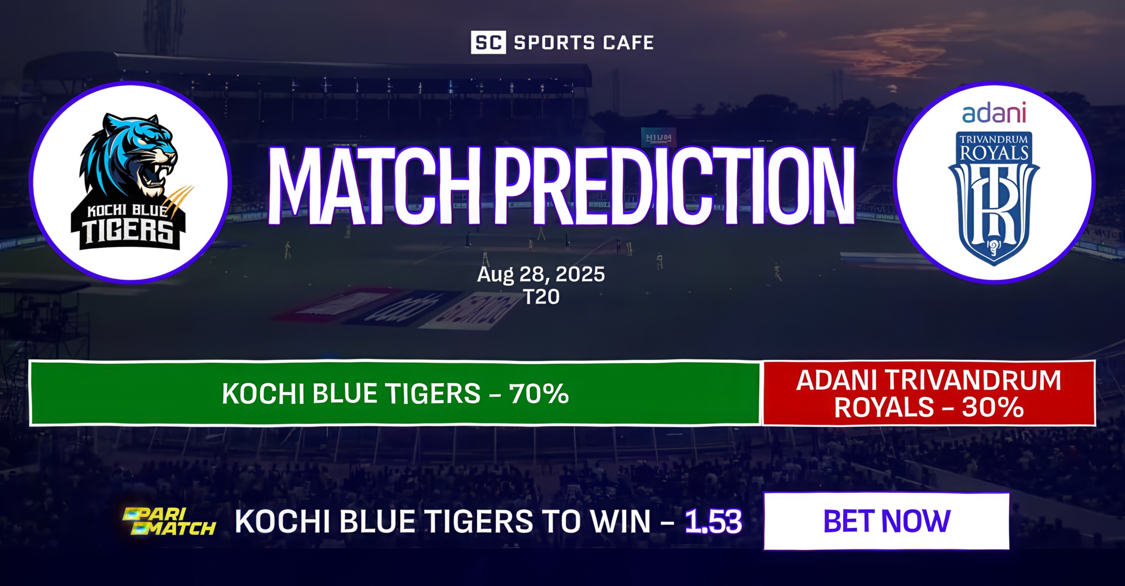 Kochi Blue Tigers vs Adani Trivandrum Royals