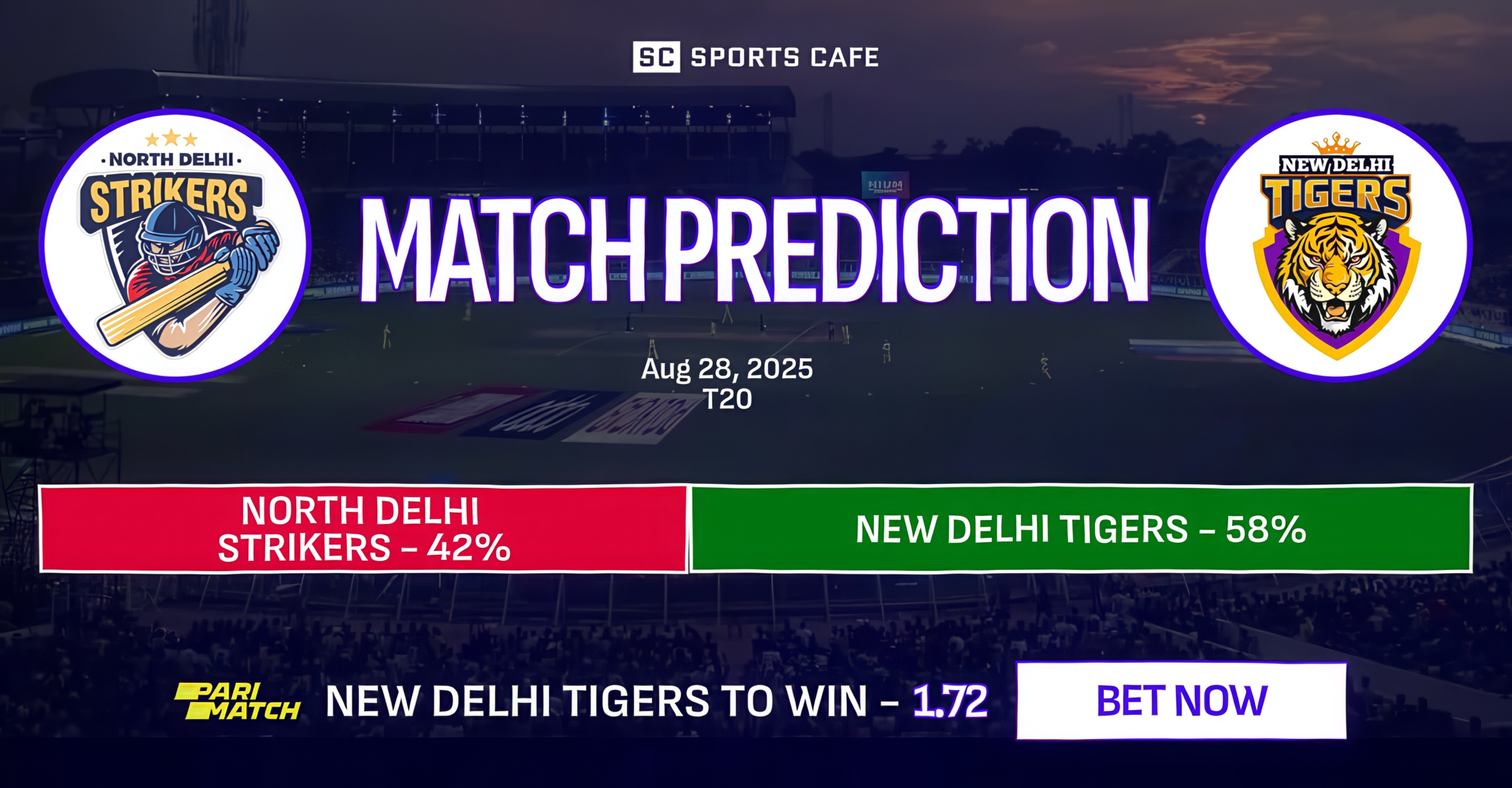 North Delhi Strikers vs New Delhi Tigers