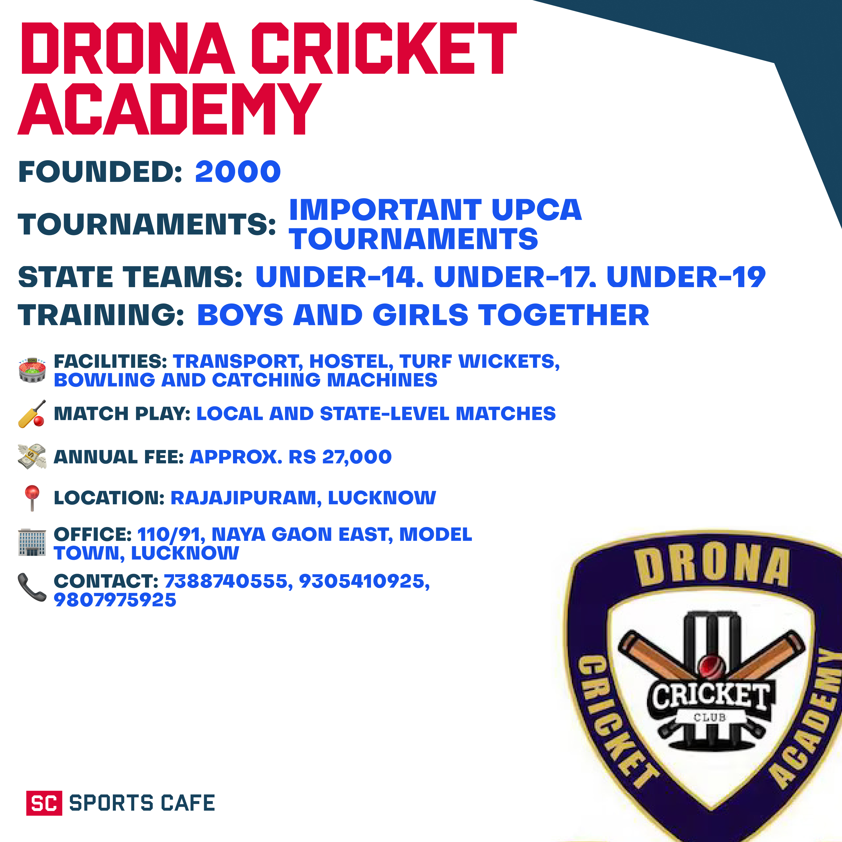 Drona Cricket Academy.