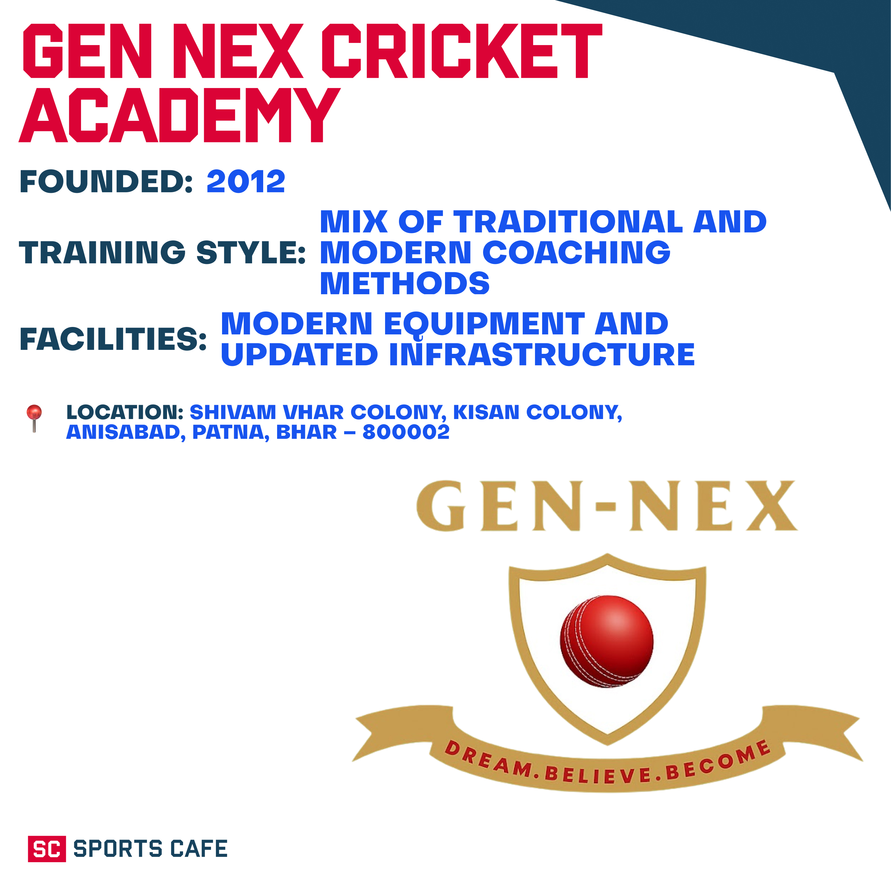 Gen Nex Cricket Academy.