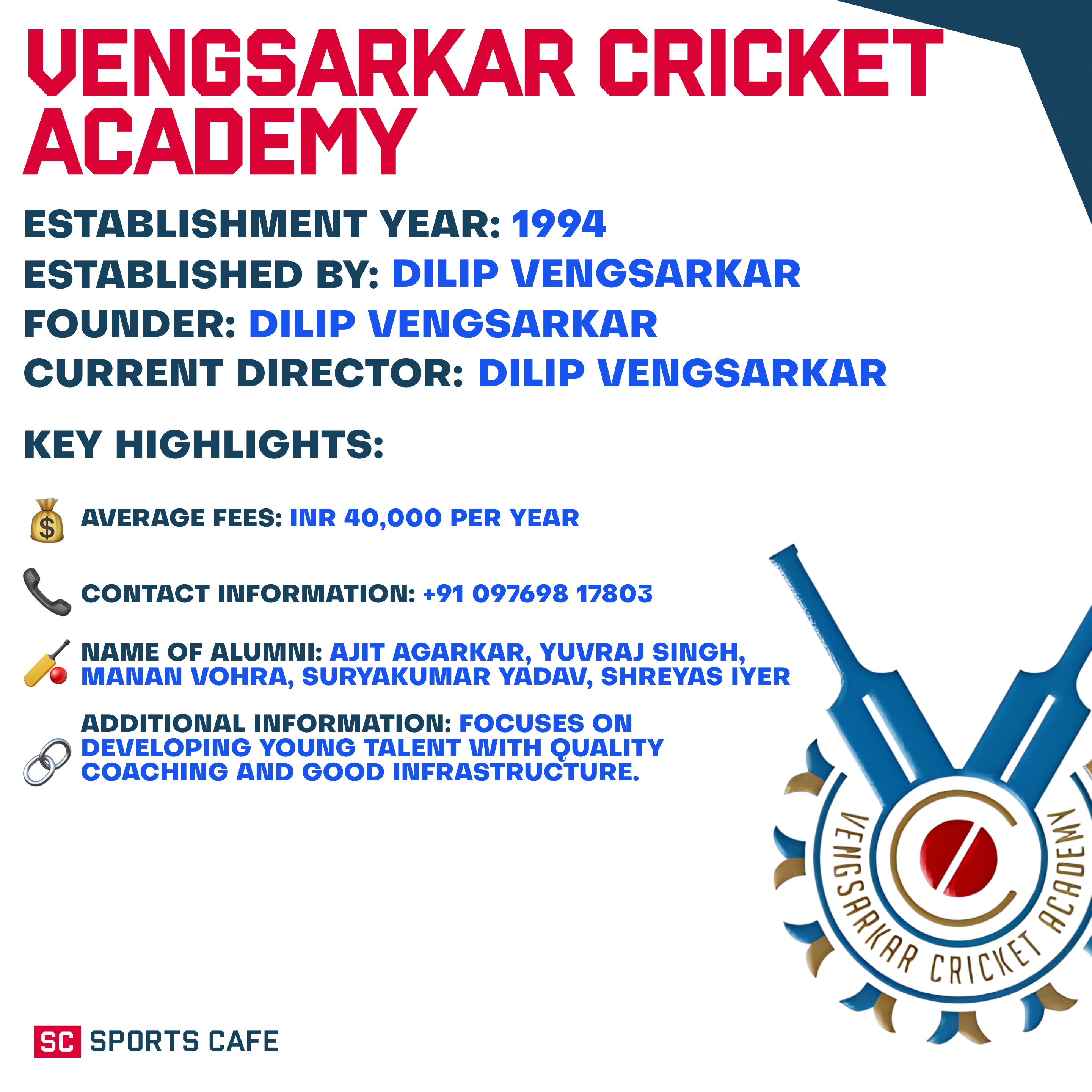 Vengsarkar Cricket Academy (VCA), Mumbai.
