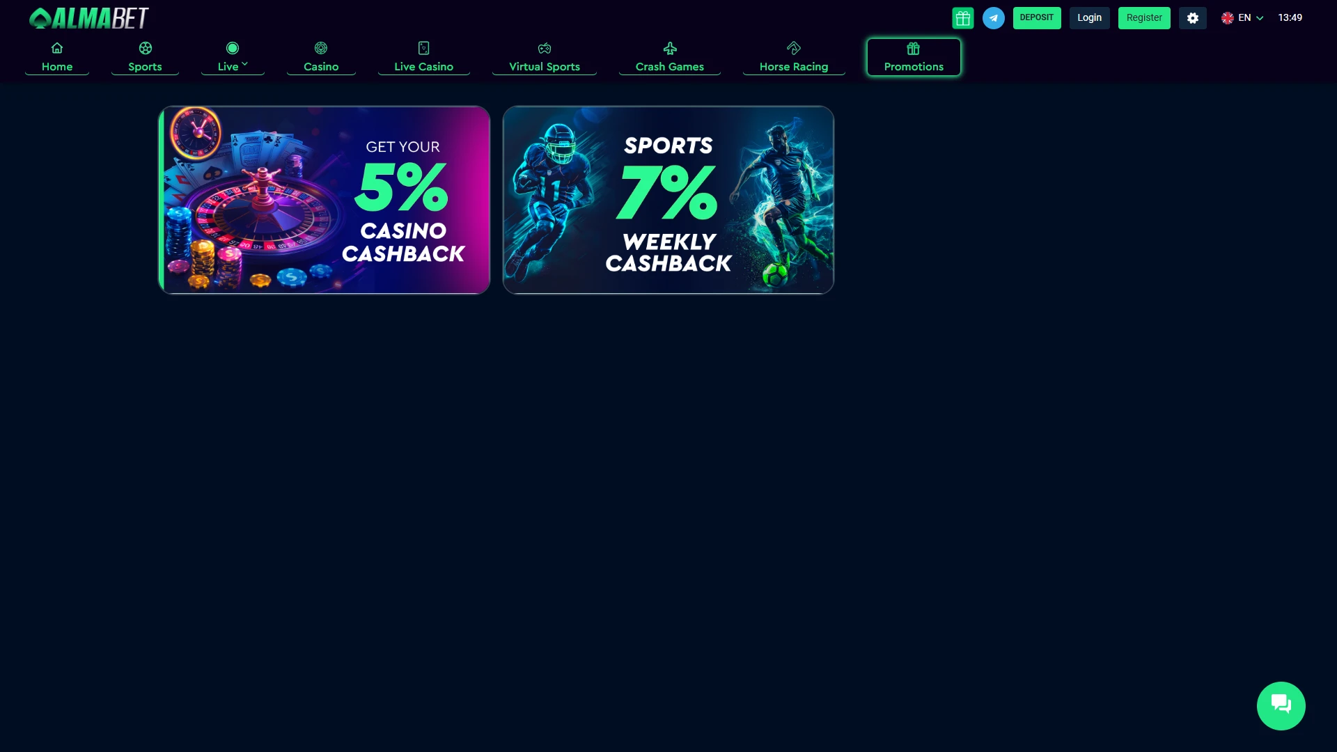 Almabet Bonuses and Promotions.