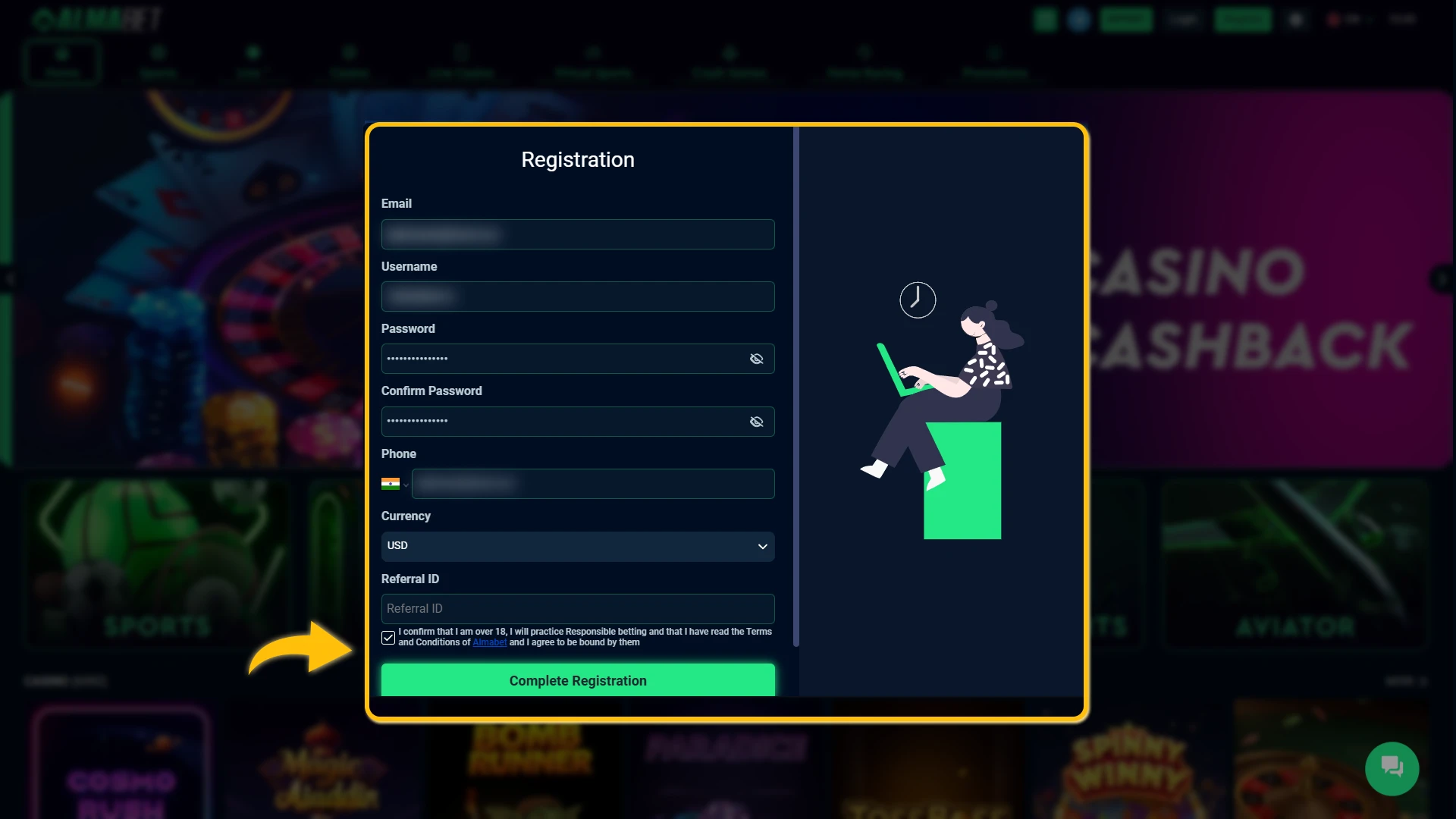 Complete the Registration Process.