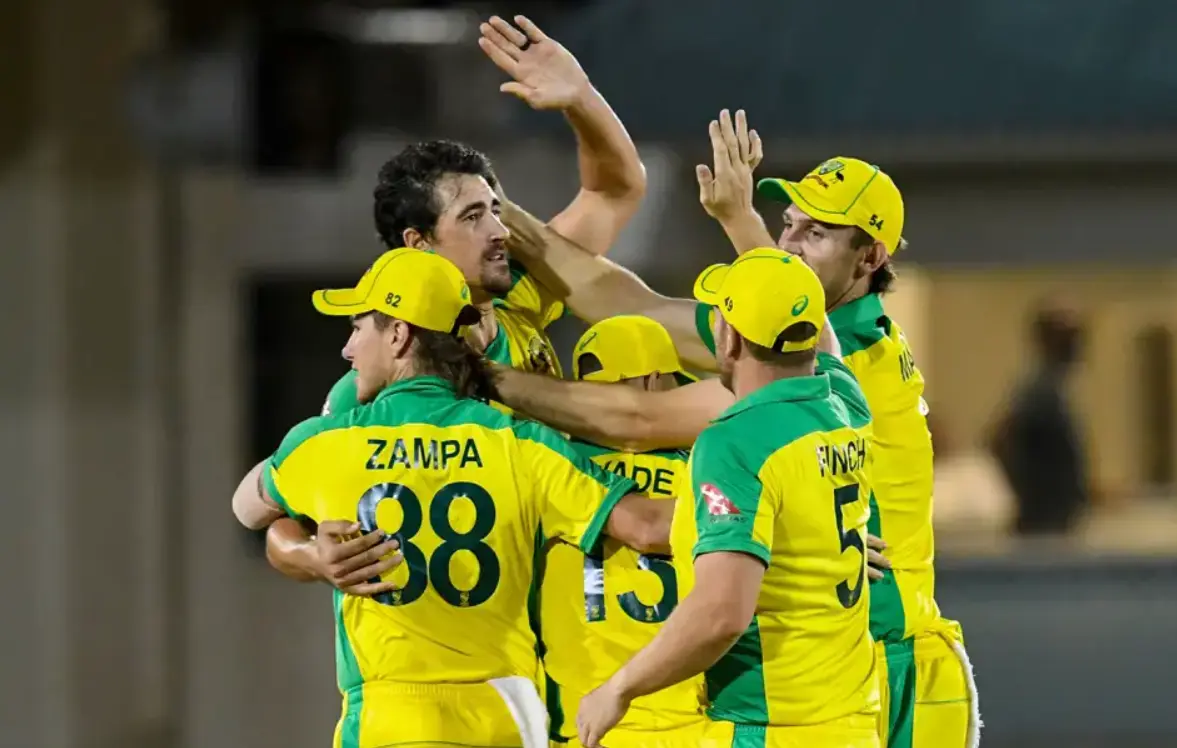 Australia defeated West Indies by 4 runs.