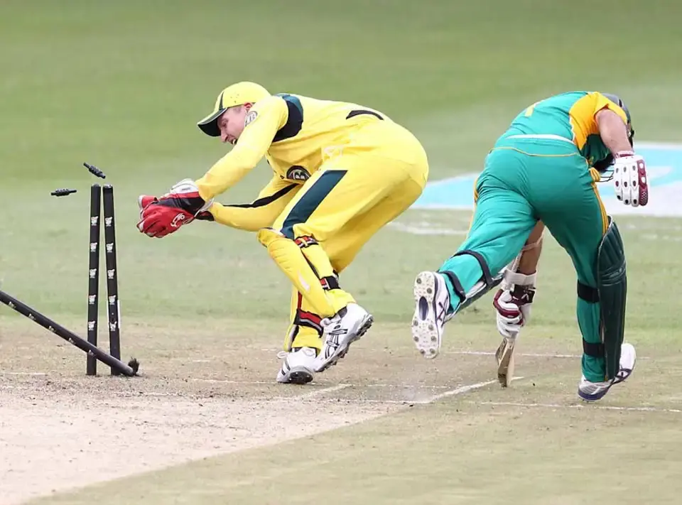 Australia defeats South Africa by 3 wickets.