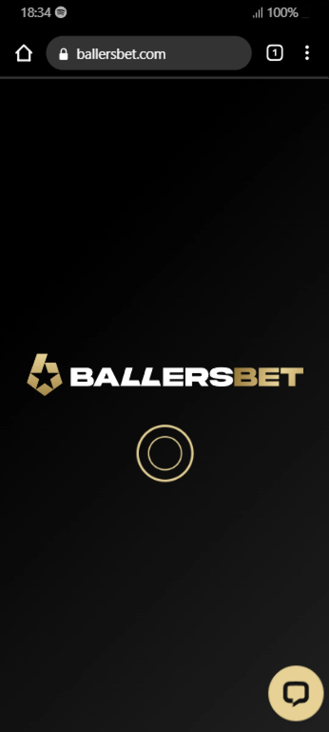 Open the Ballersbet website in a browser.