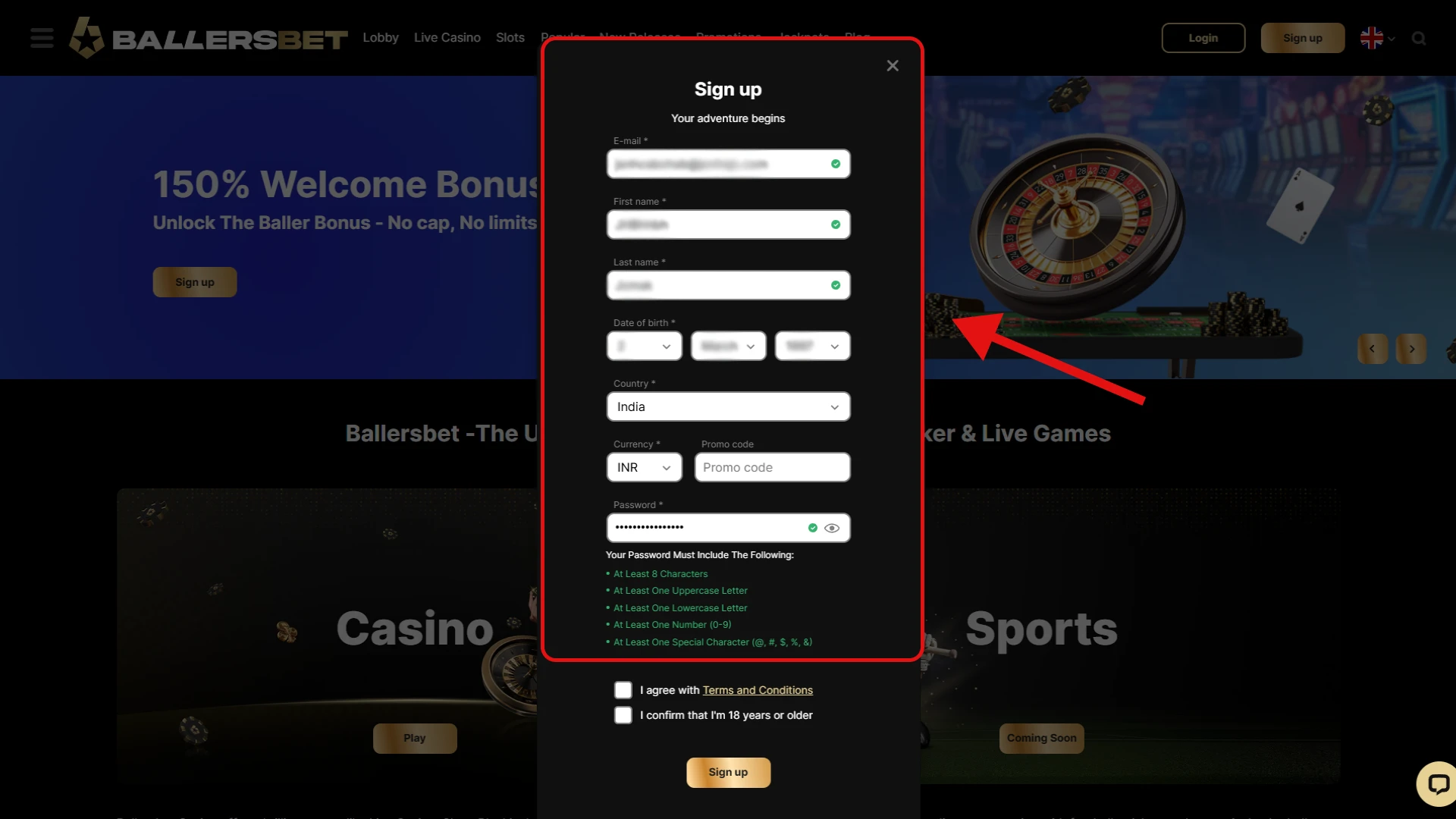 Fill Out the Registration Form.