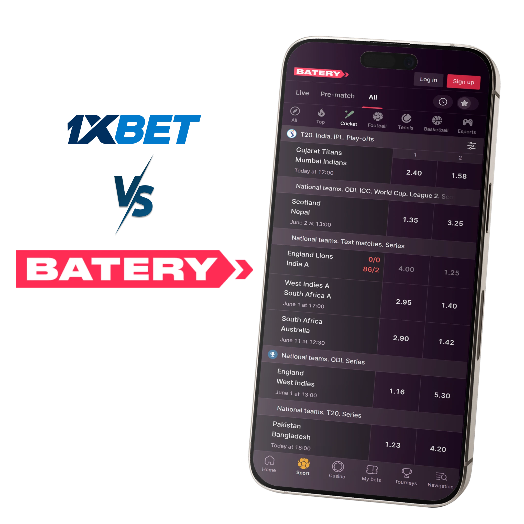 Batery – INR + Crypto Focus with Hindi Support.