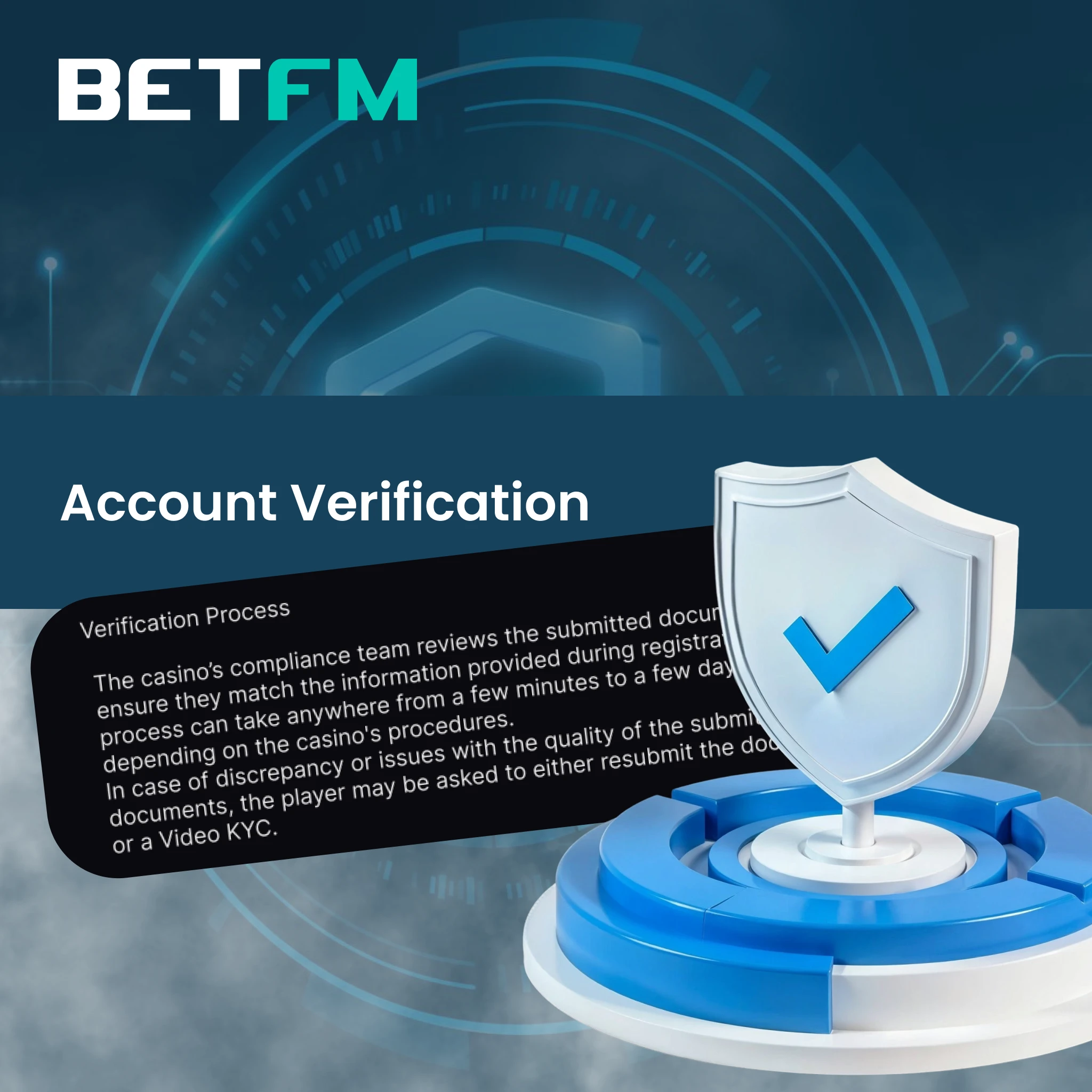 Account Verification at BetFM.