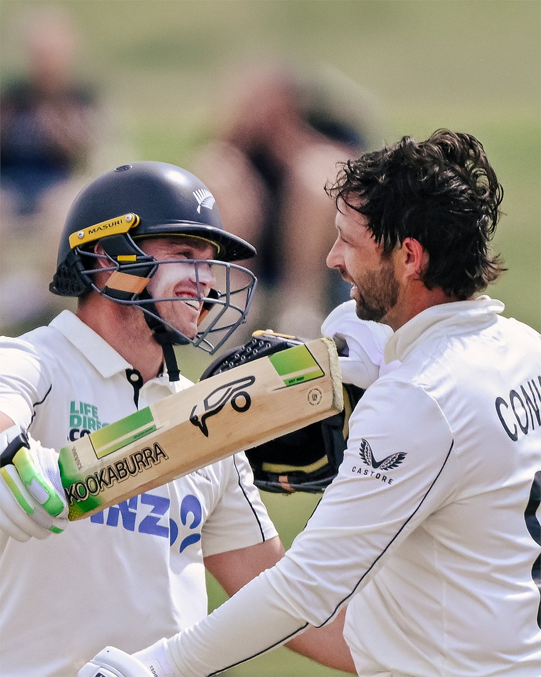 Devon Conway and Tom Latham during their majestic opening stand against West Indies in Mount Maunganui.