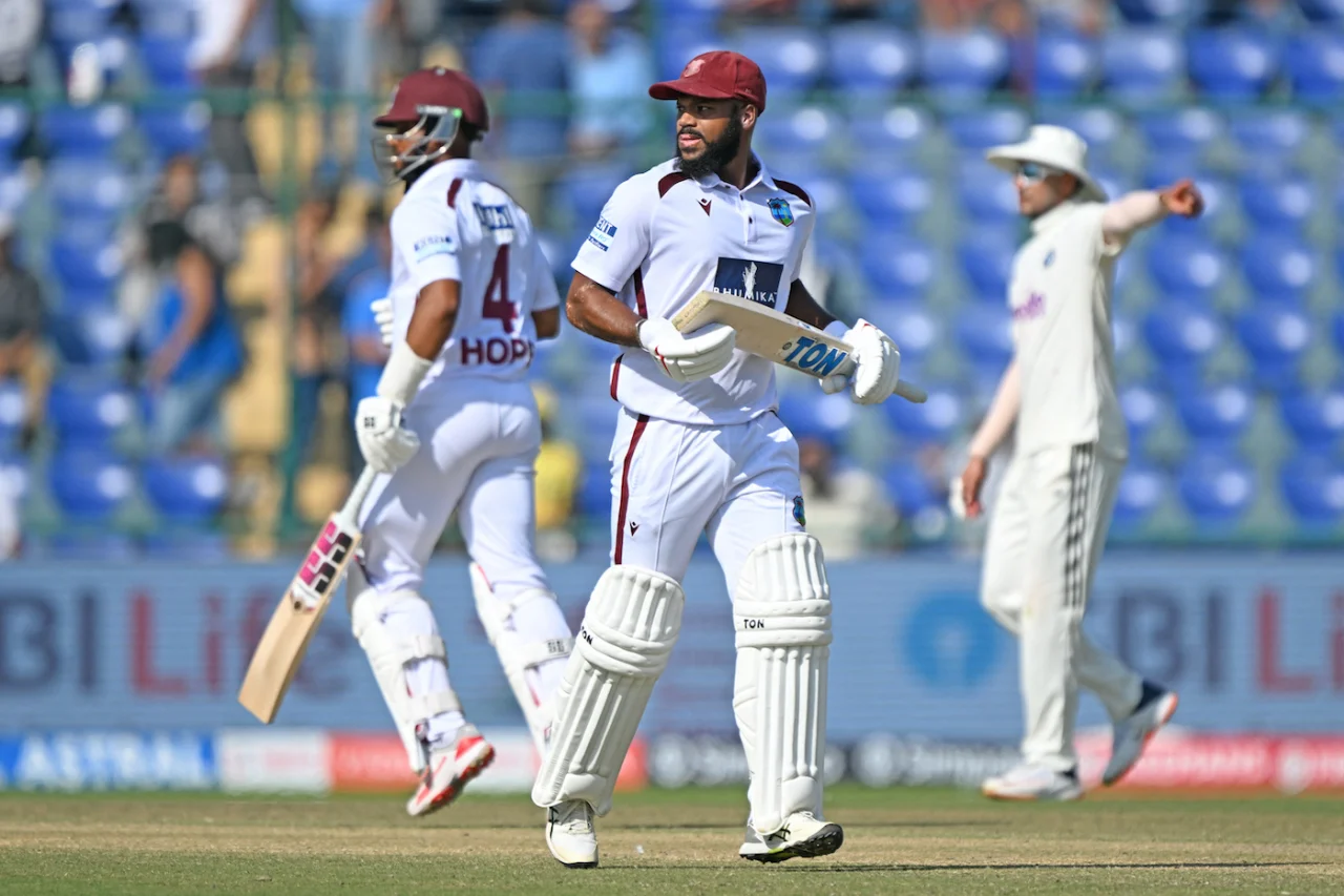 Shai Hope and John Cambell stitched together a century stand for West Indies in the final session on Day 3 against India in Delhi