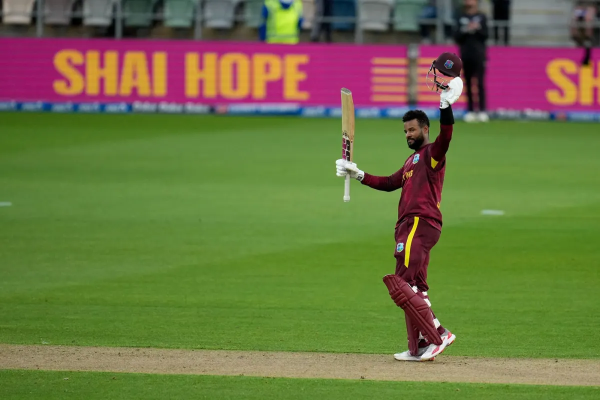 Shai Hope's standout effort of 109 in just 69 deliveries was not enough take West Indies over the line against New Zealand in the second ODI in Napier