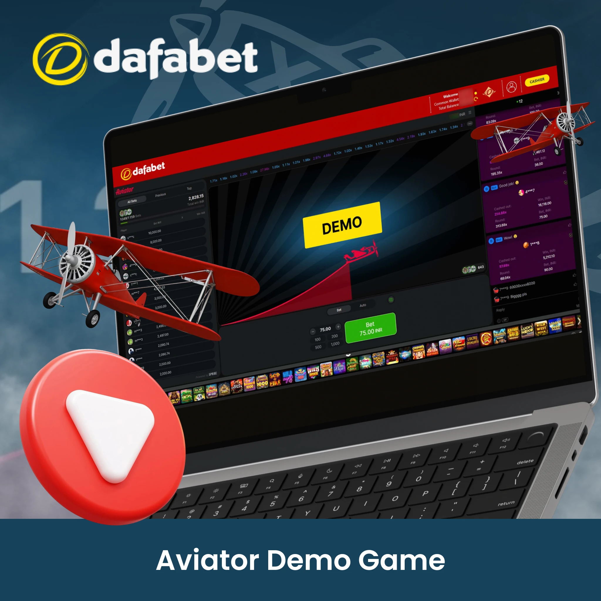 Demo mode on Dafabet.