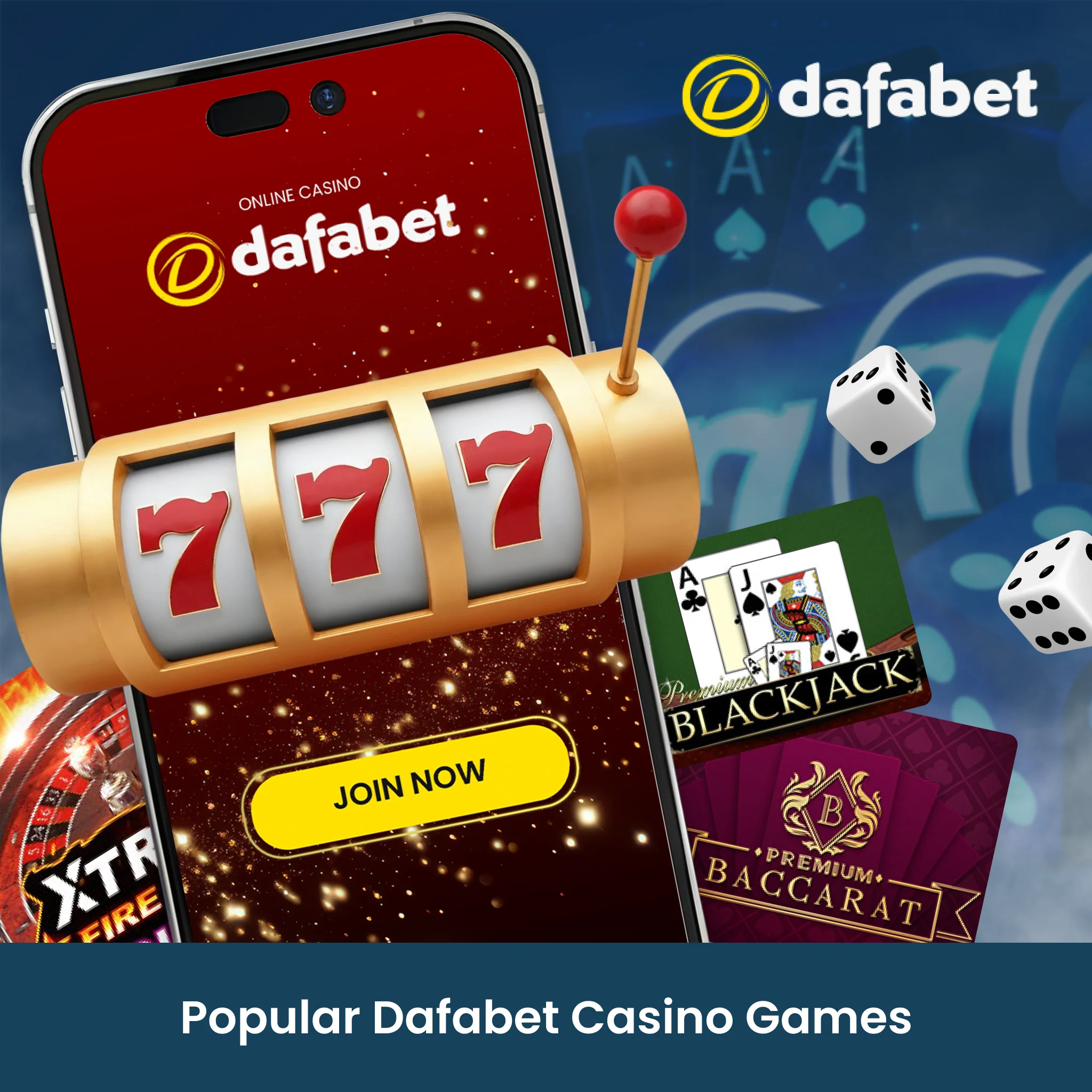 Popular Dafabet casino games.