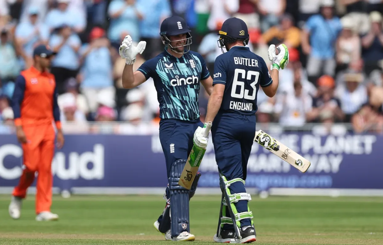 England defeated Netherlands defeated by 232 runs.