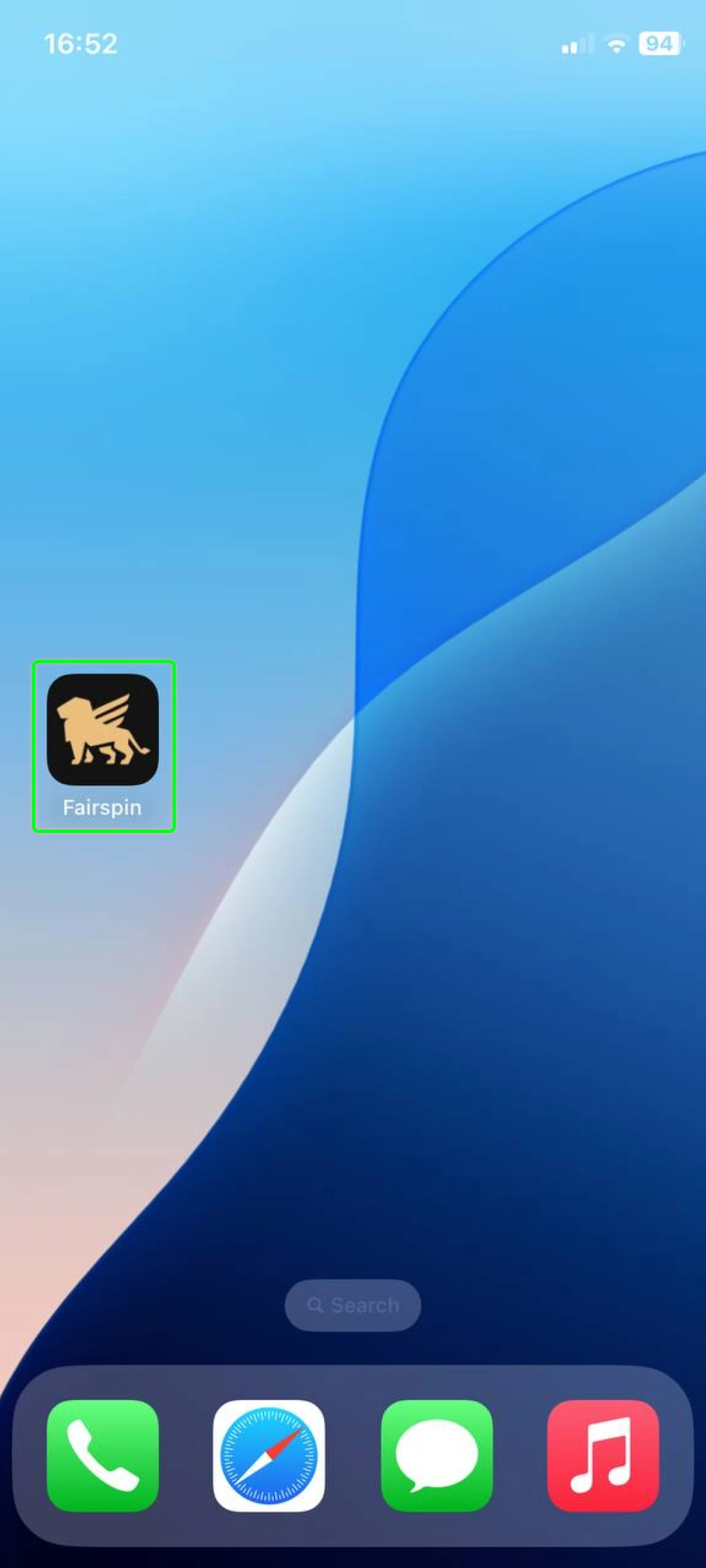 The Fairspin app will now be added to your device's home screen.