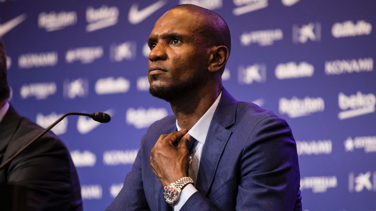 Eric Abidal replaced Roberto Fernandez in 2018 as Barcelona's Sporting Director