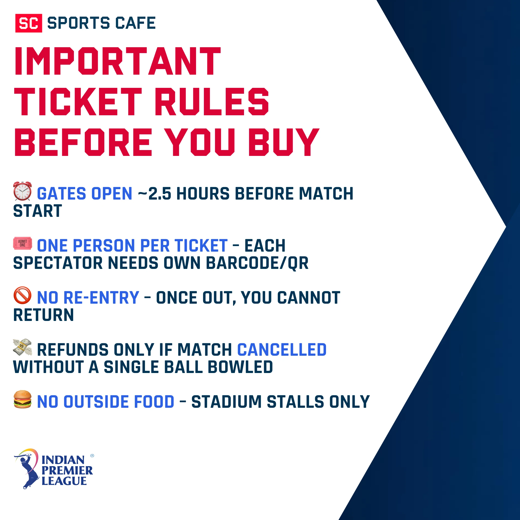 Important Ticket Rules Before You Buy.