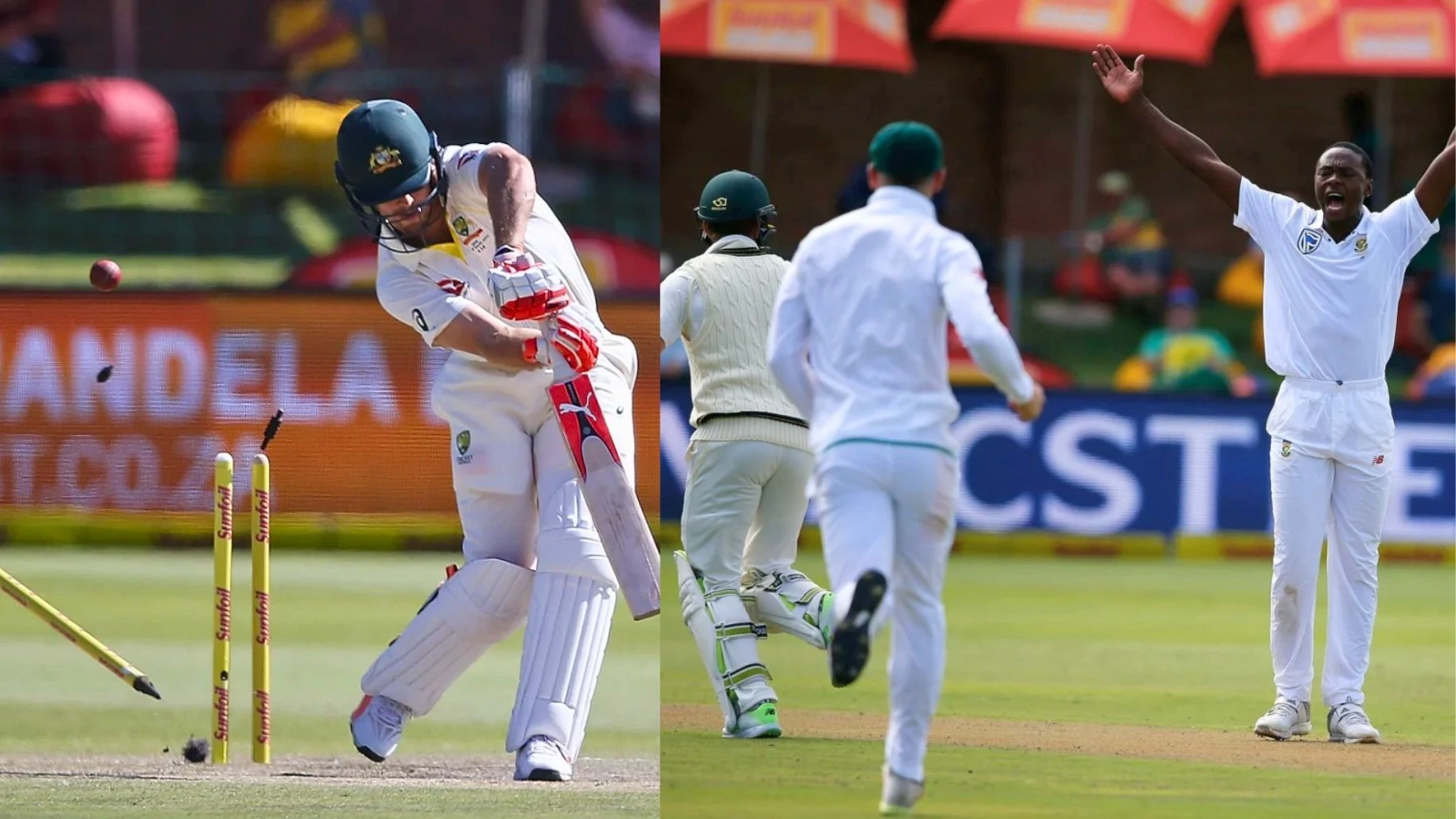 Kagiso Rabadas five-wicket haul in Port Elizabeth Test on 9 March.
