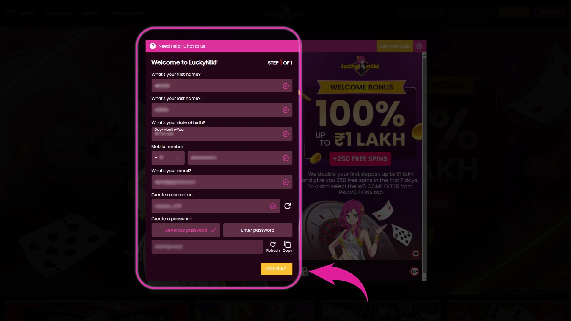 Complete the Registration Process.