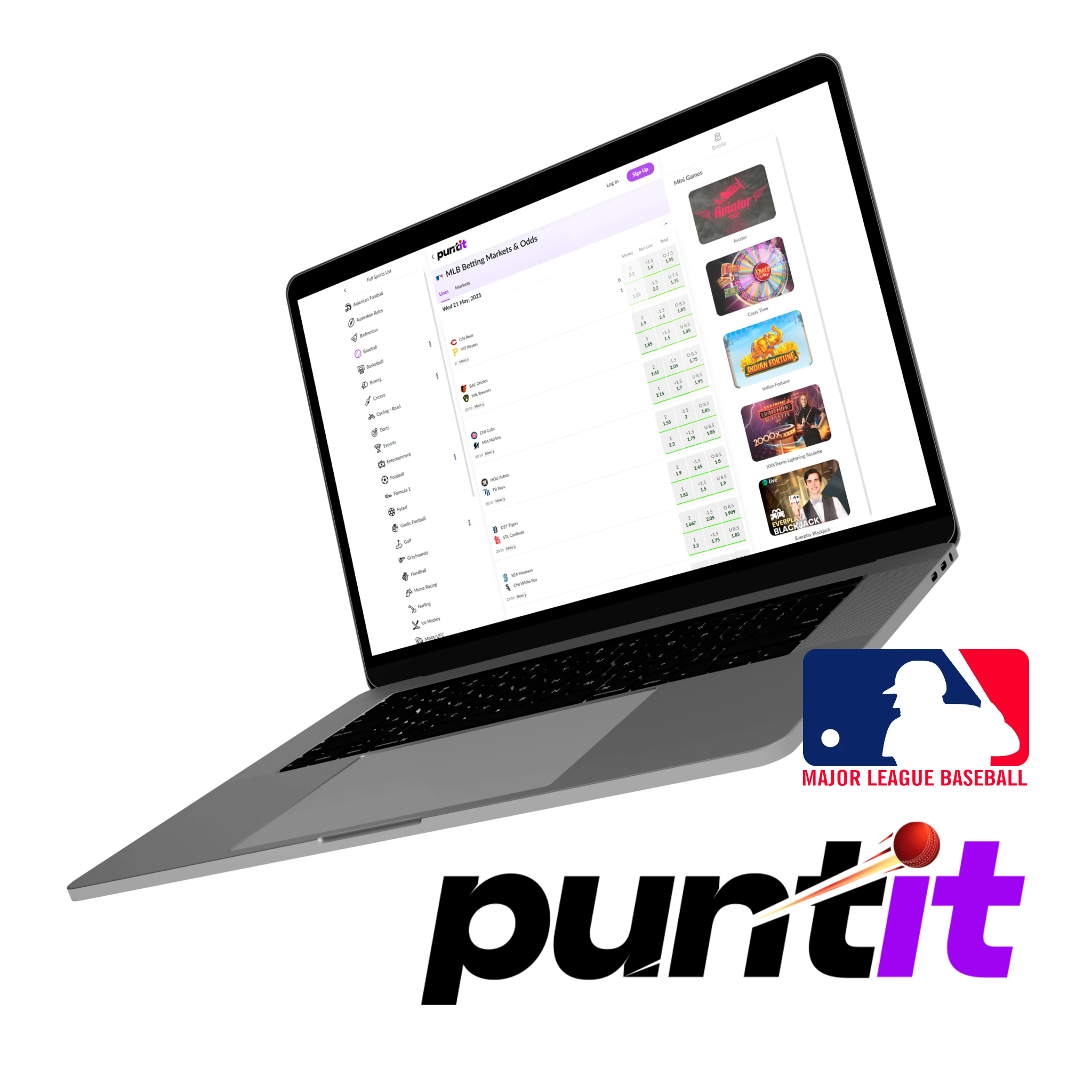 PuntIt MLB Baseball Betting Sites.