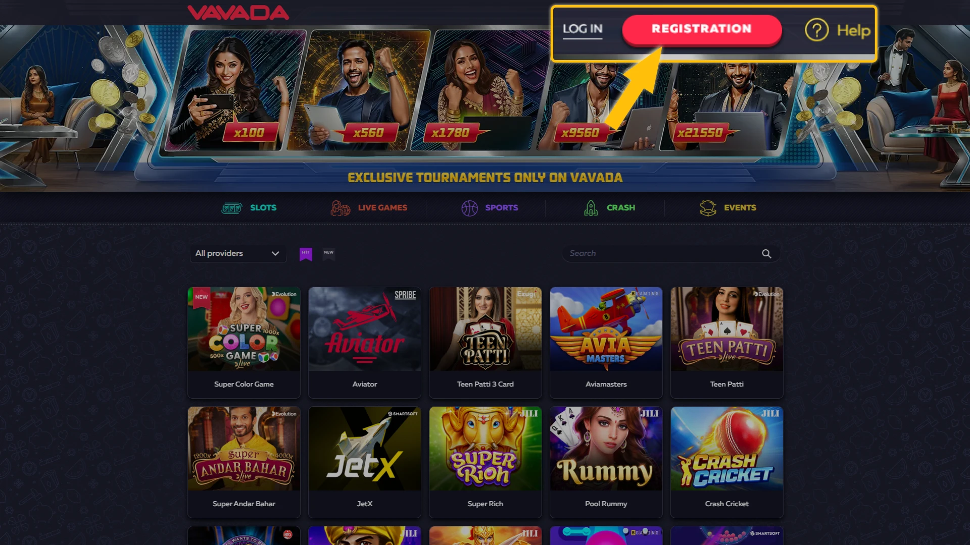 Vavada official website.