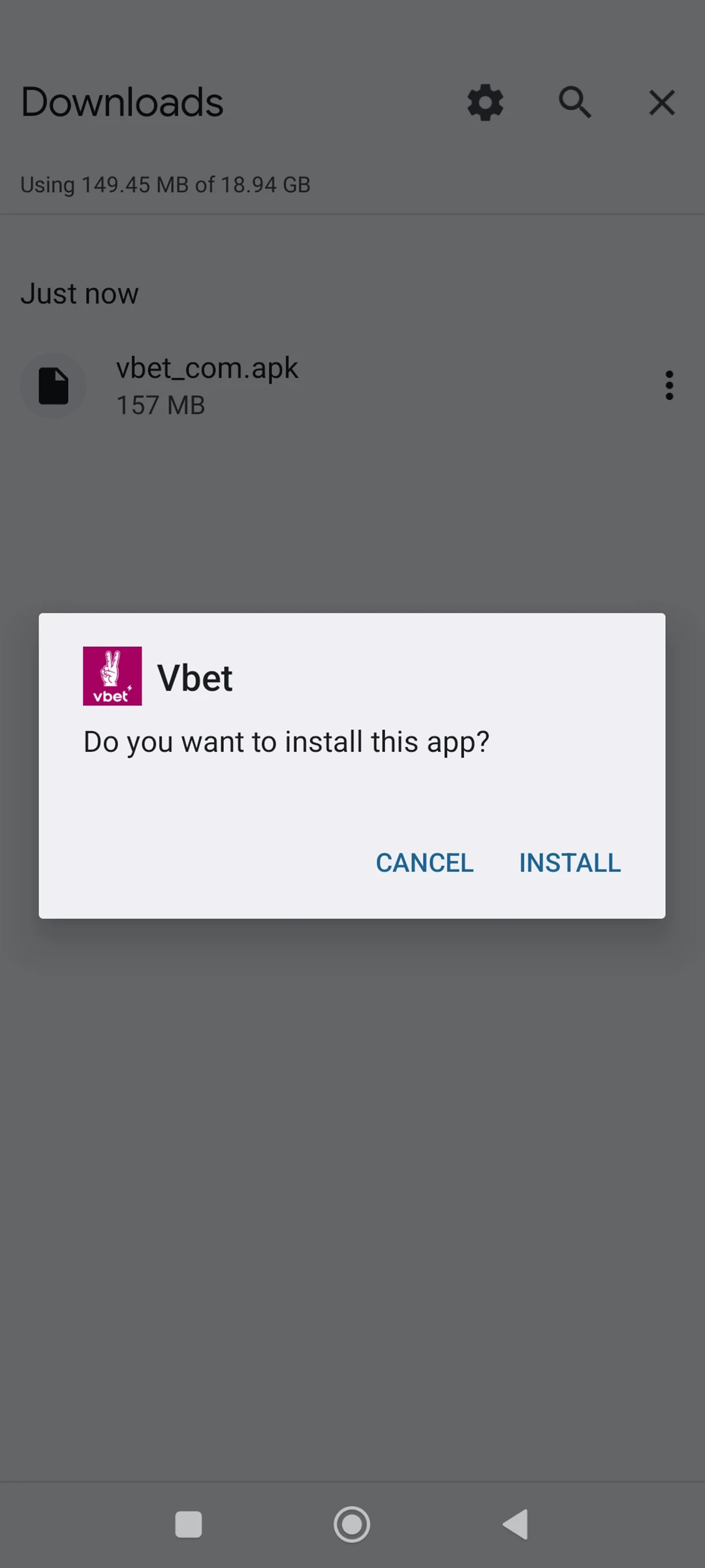 File setup dialog box.