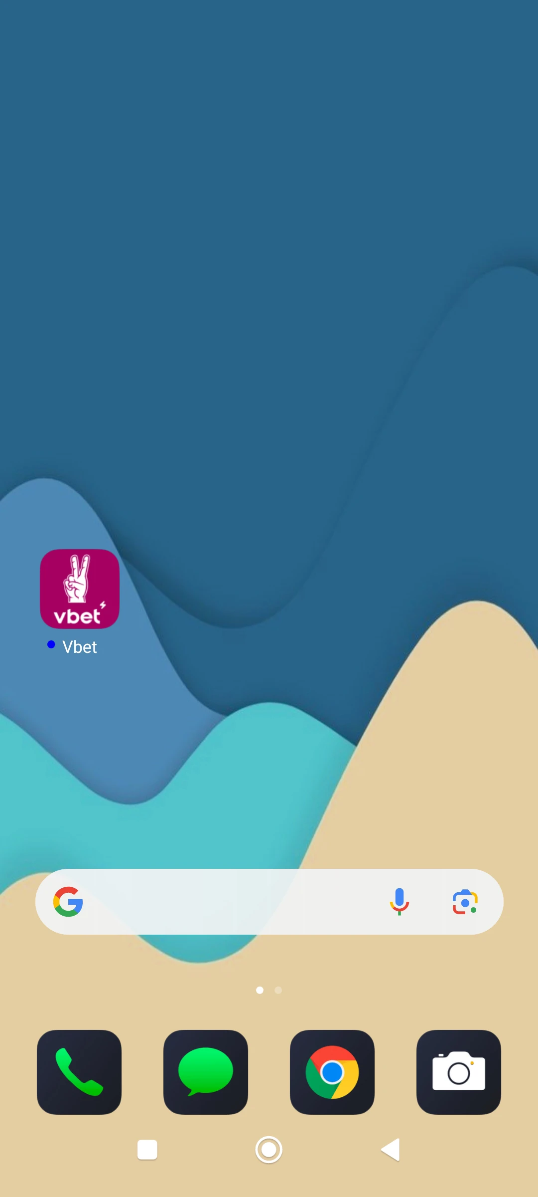 Phone desktop with vbet app.