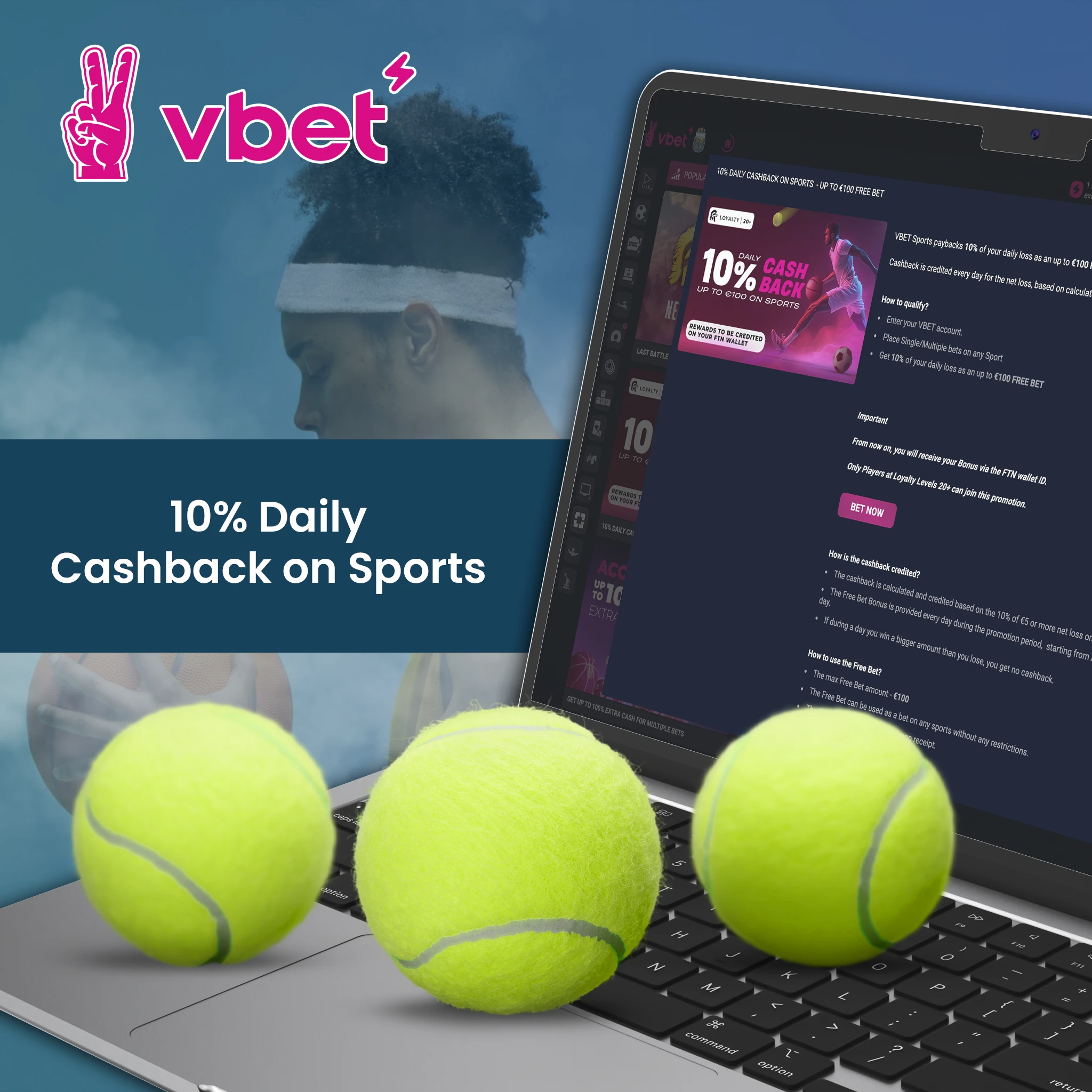 10% Daily Cashback on Sports.