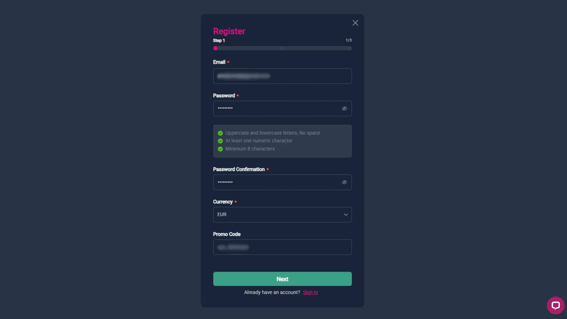 Fill Out the Registration Form.