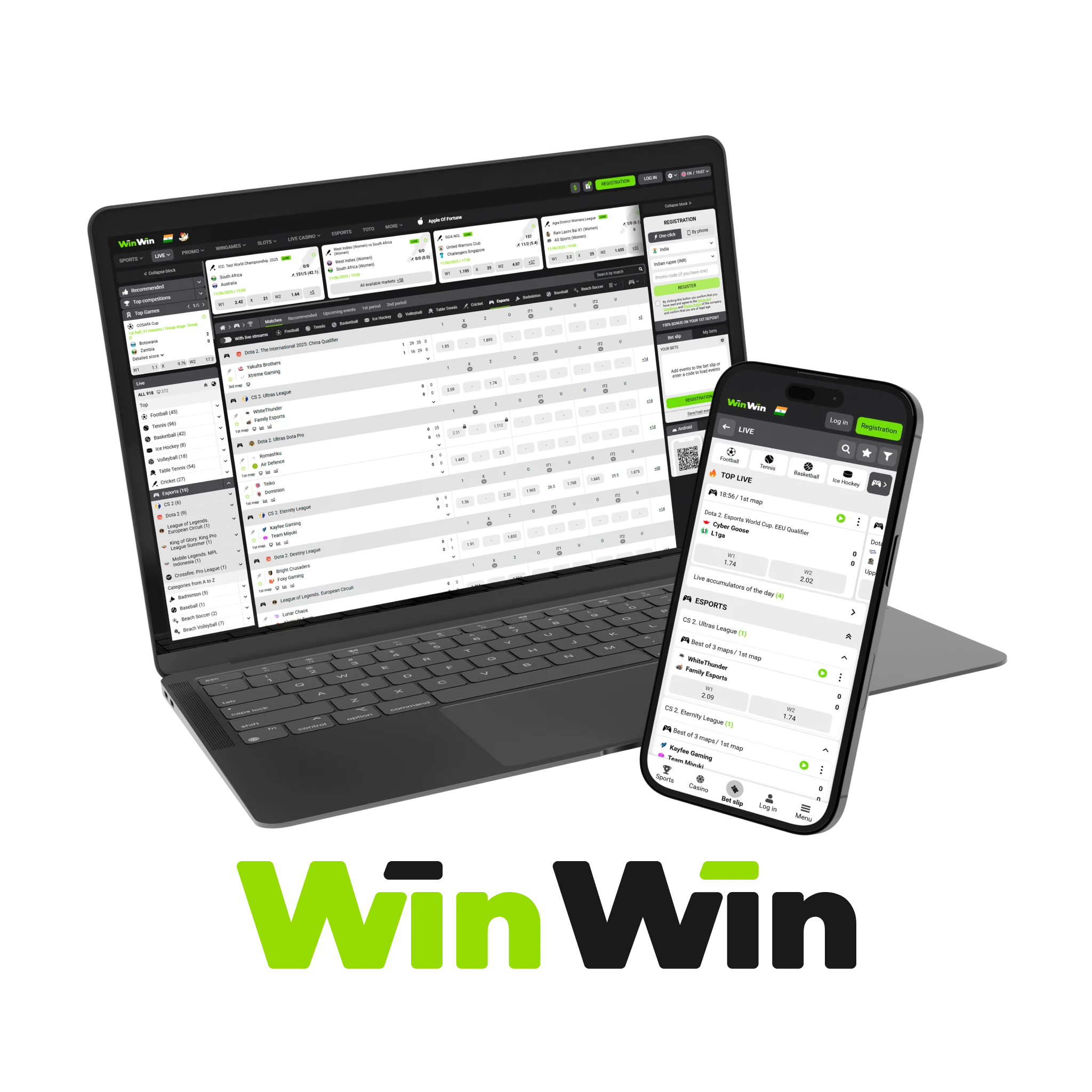 WinWin — esports betting site with user-friendly experience.