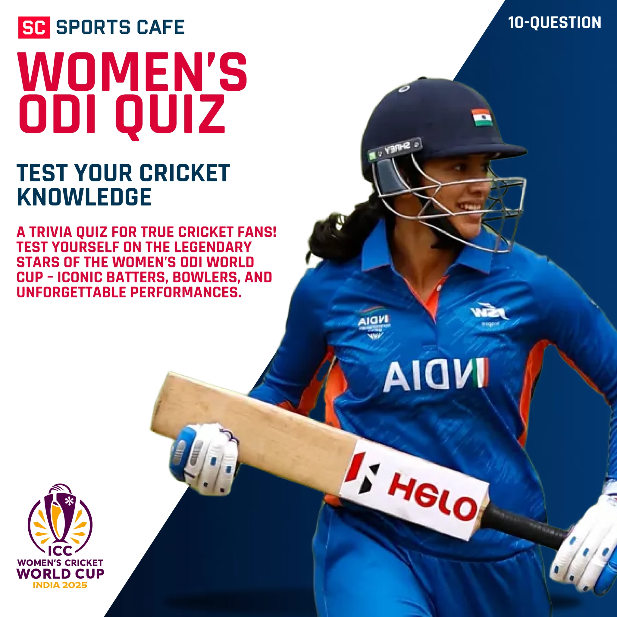 Women’s ODI World Cup Legends Quiz.
